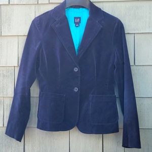 GAP Navy Velvet Blazer. Women's Sz 4. Navy.